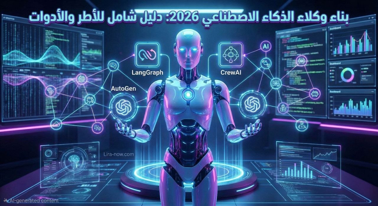 بناء وكلاء الذكاء الاصطناعي 2026: دليل شامل للأطر والأدوات العملية