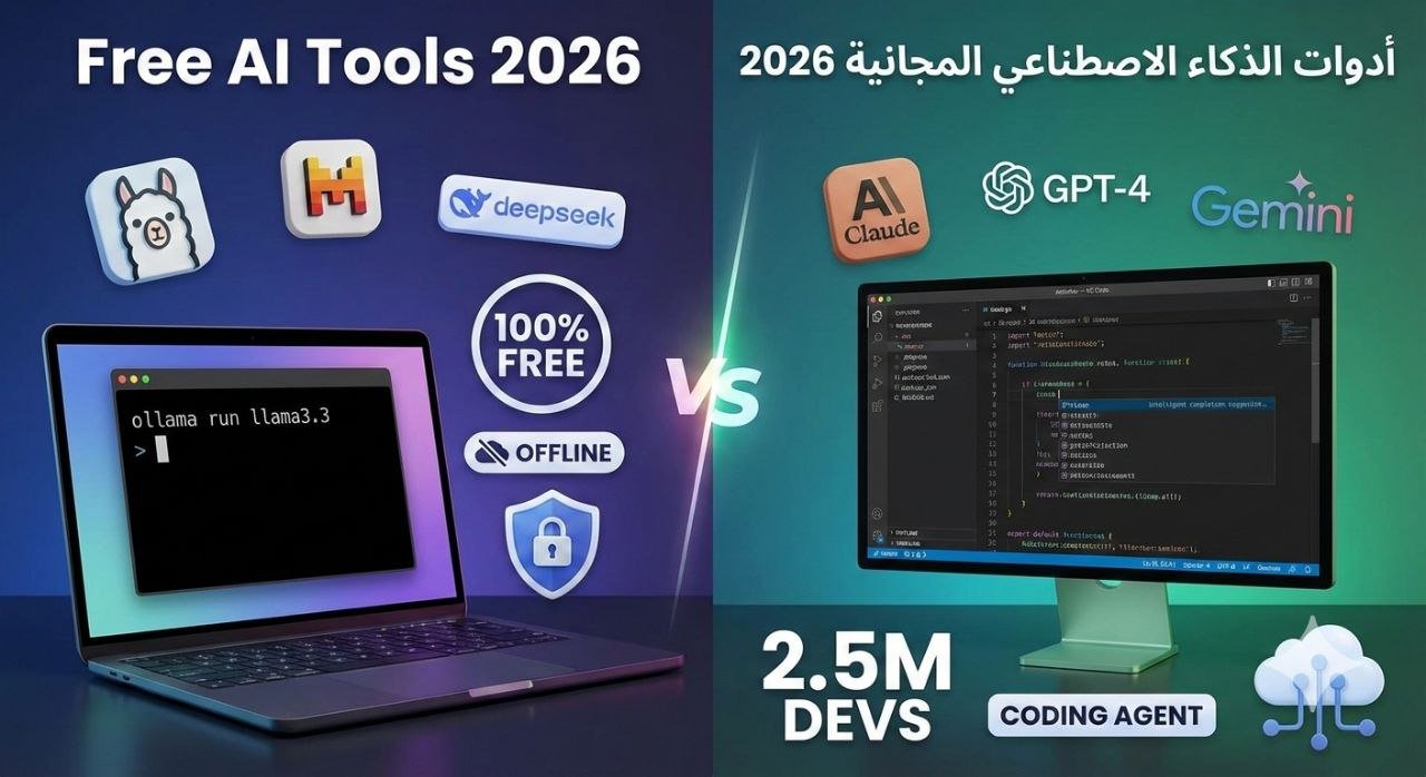 Ollama و OpenCode: دليل شامل للمبتدئين لاستخدام الذكاء الاصطناعي مجاناً 2026