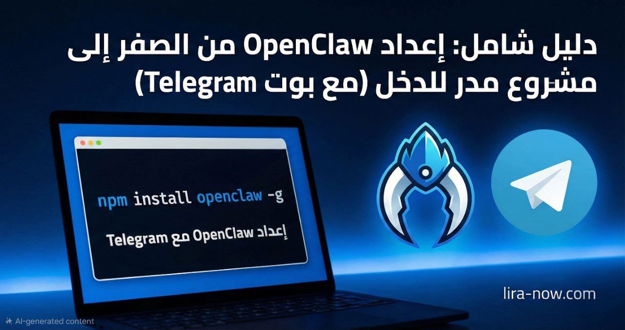 دليل شامل: إعداد OpenClaw من الصفر إلى مشروع مدر للدخل (مع بوت Telegram)
